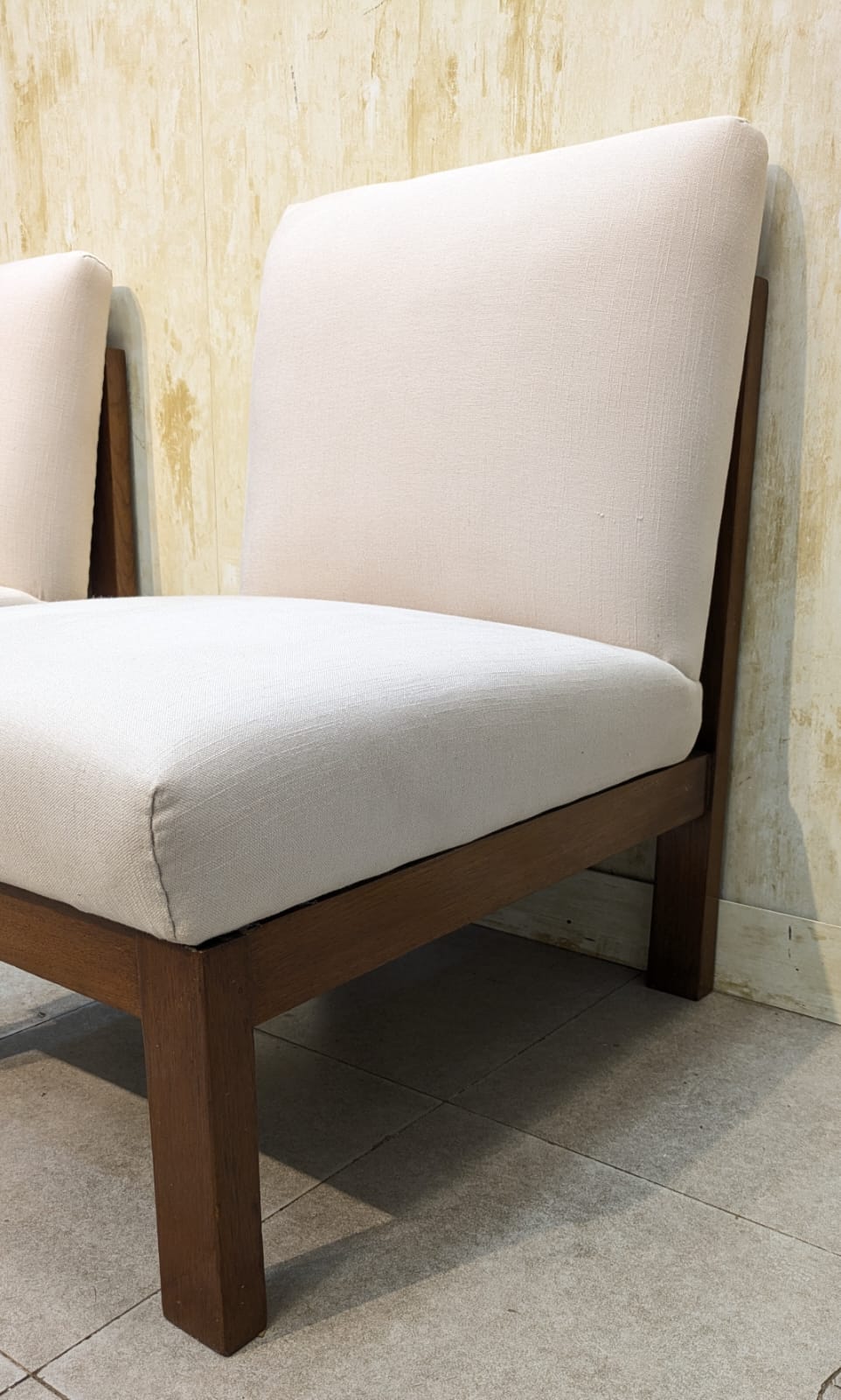 Solid Teak Wood Accent Chair Set