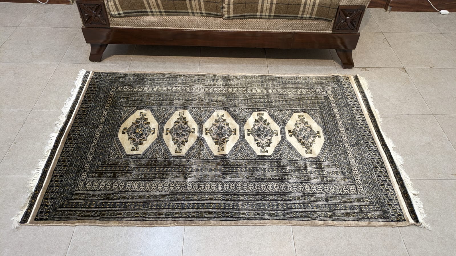 Vintage PAK Jaldar Hand Knotted Carpet
