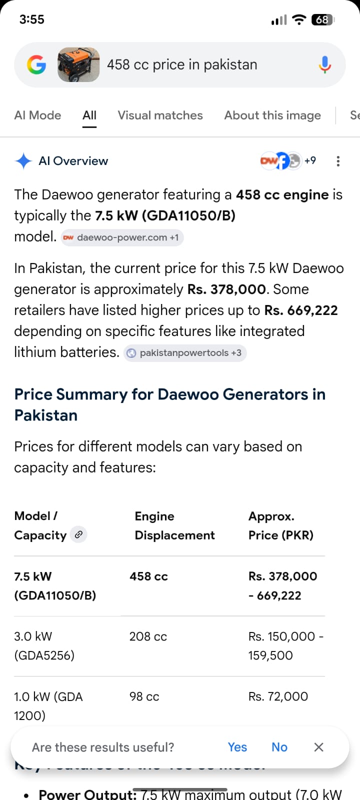 Daewoo 7.5 KVA Generator