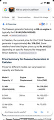 Daewoo 7.5 KVA Generator