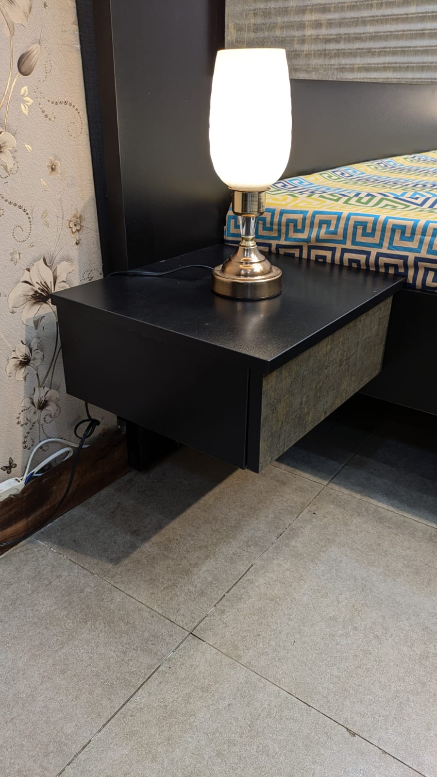 Habitt Novak King Size Bed With 2 Attached Side Tables