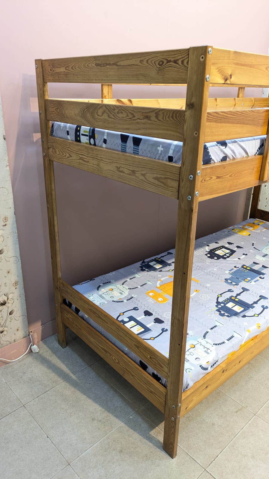 IMPORTED IKEA PURE WOODEN BUNK BED – SPACE-SAVING & STYLISH! 🛏️