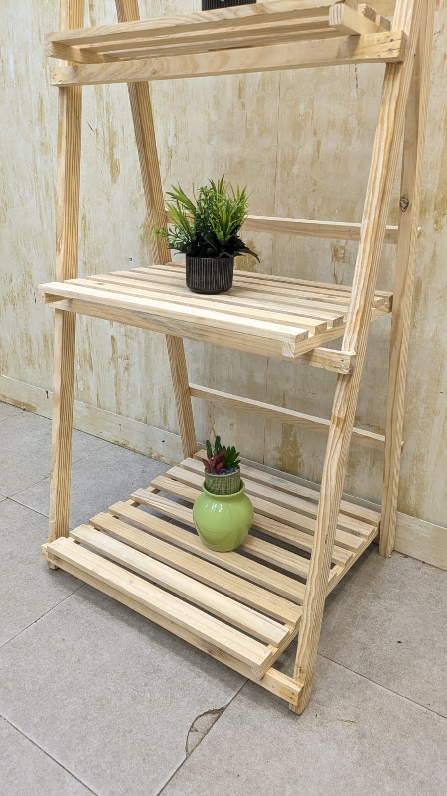 Brand New Pure Wooden Foldable Display Shelf