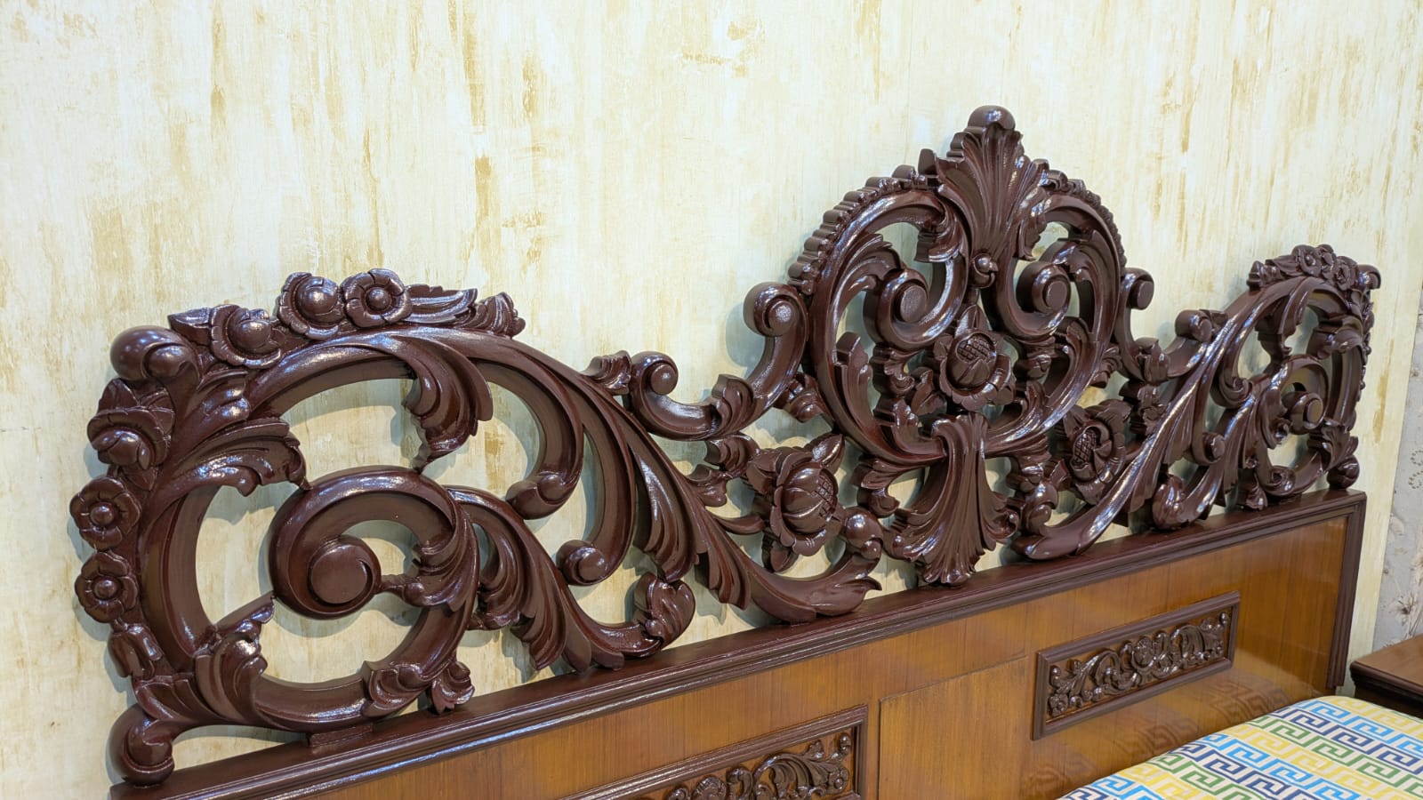Teak Wood & Teak Ply King Size Bed Set