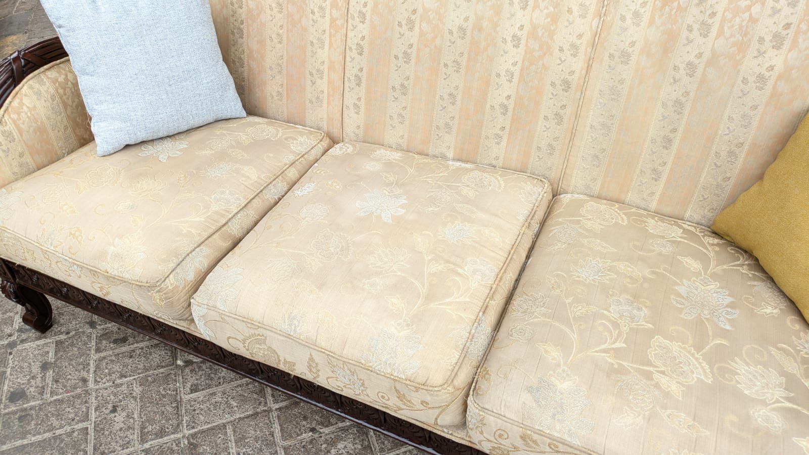 6 Seater Sofa Set with Center Table and 2 Side Tables Set