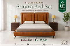 Brand New Soraya King Size Bed With 2 Side Tables