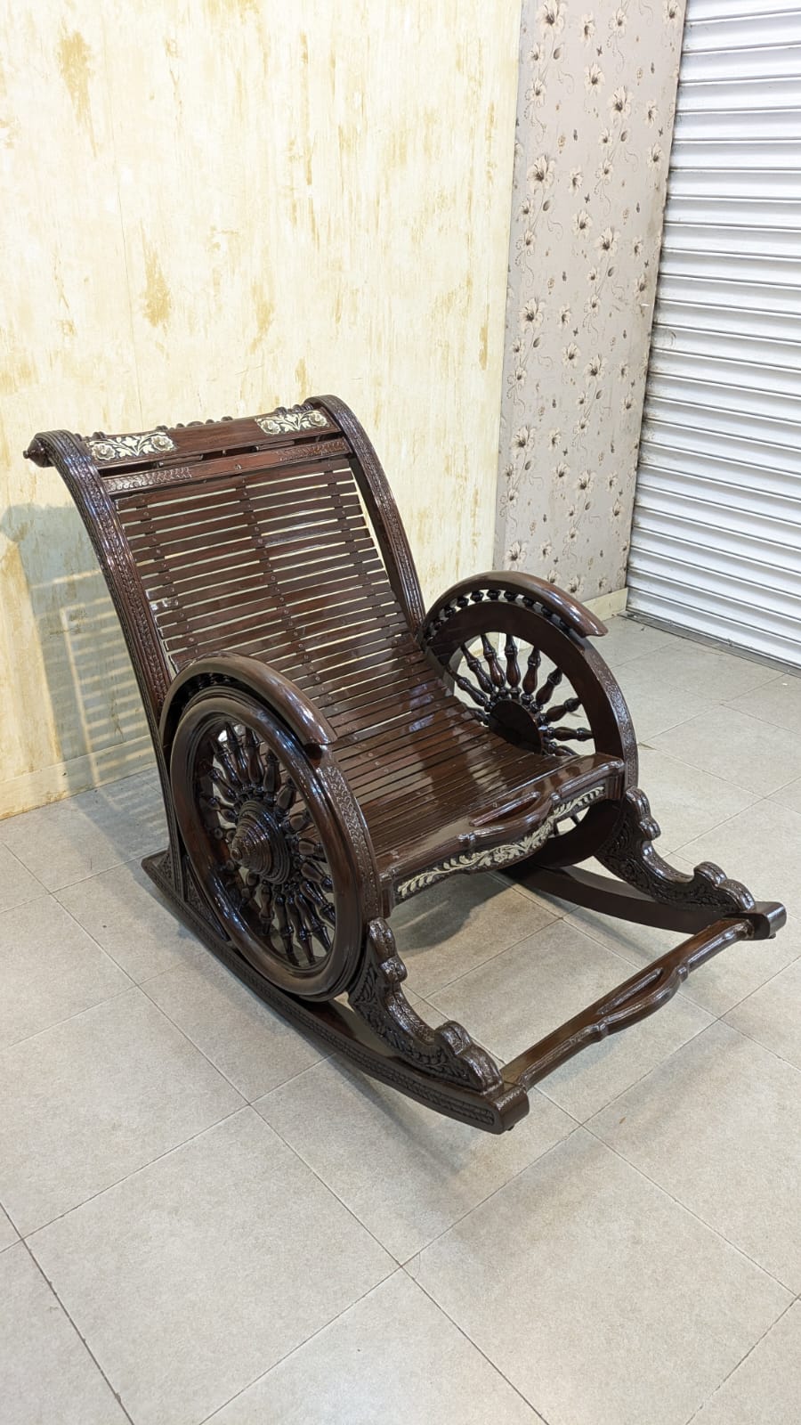 ROYAL SOLID SHEESHAM WOOD ROCKING CHAIR