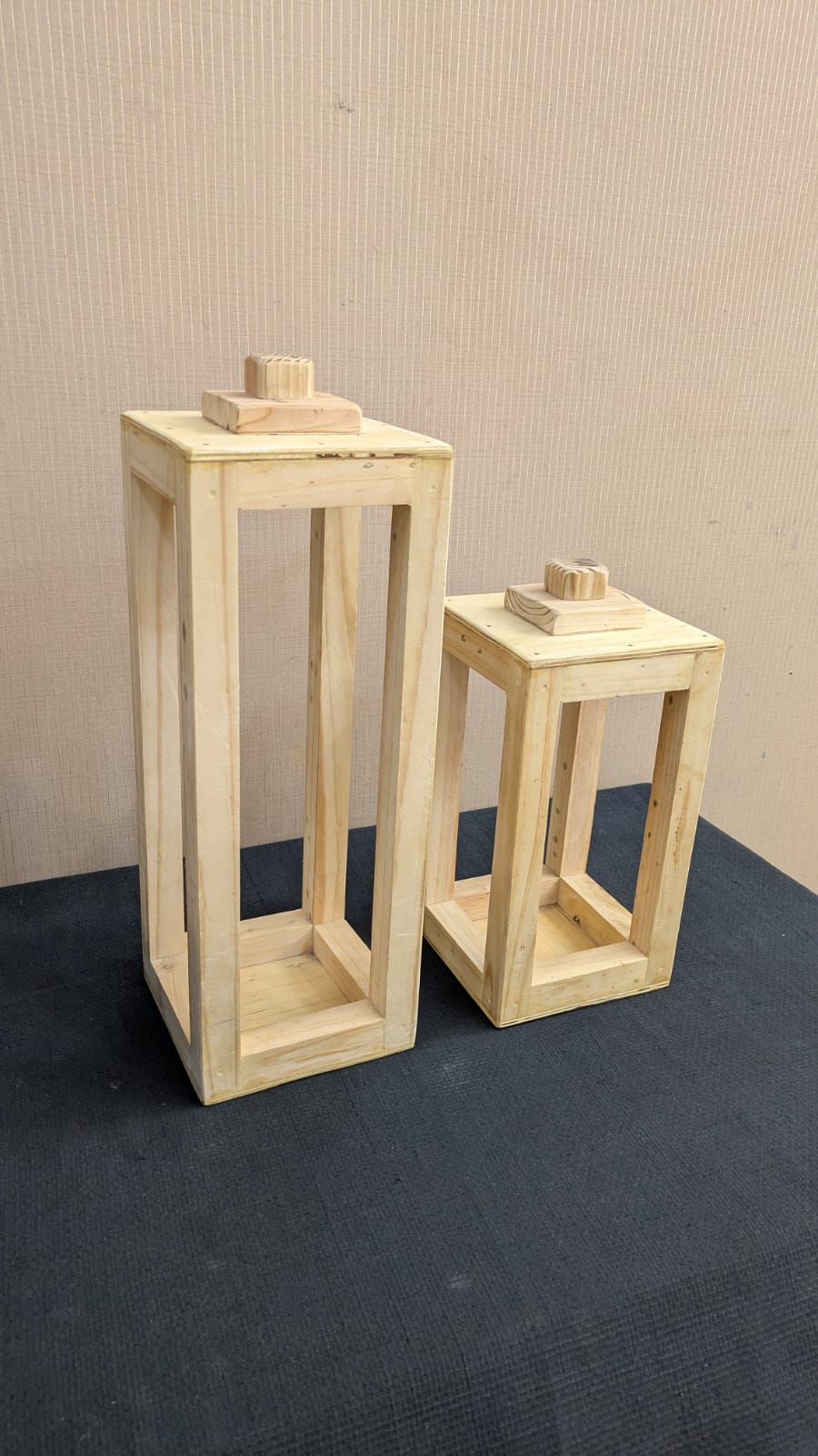 Brand New Wooden Lantern Candle Holders