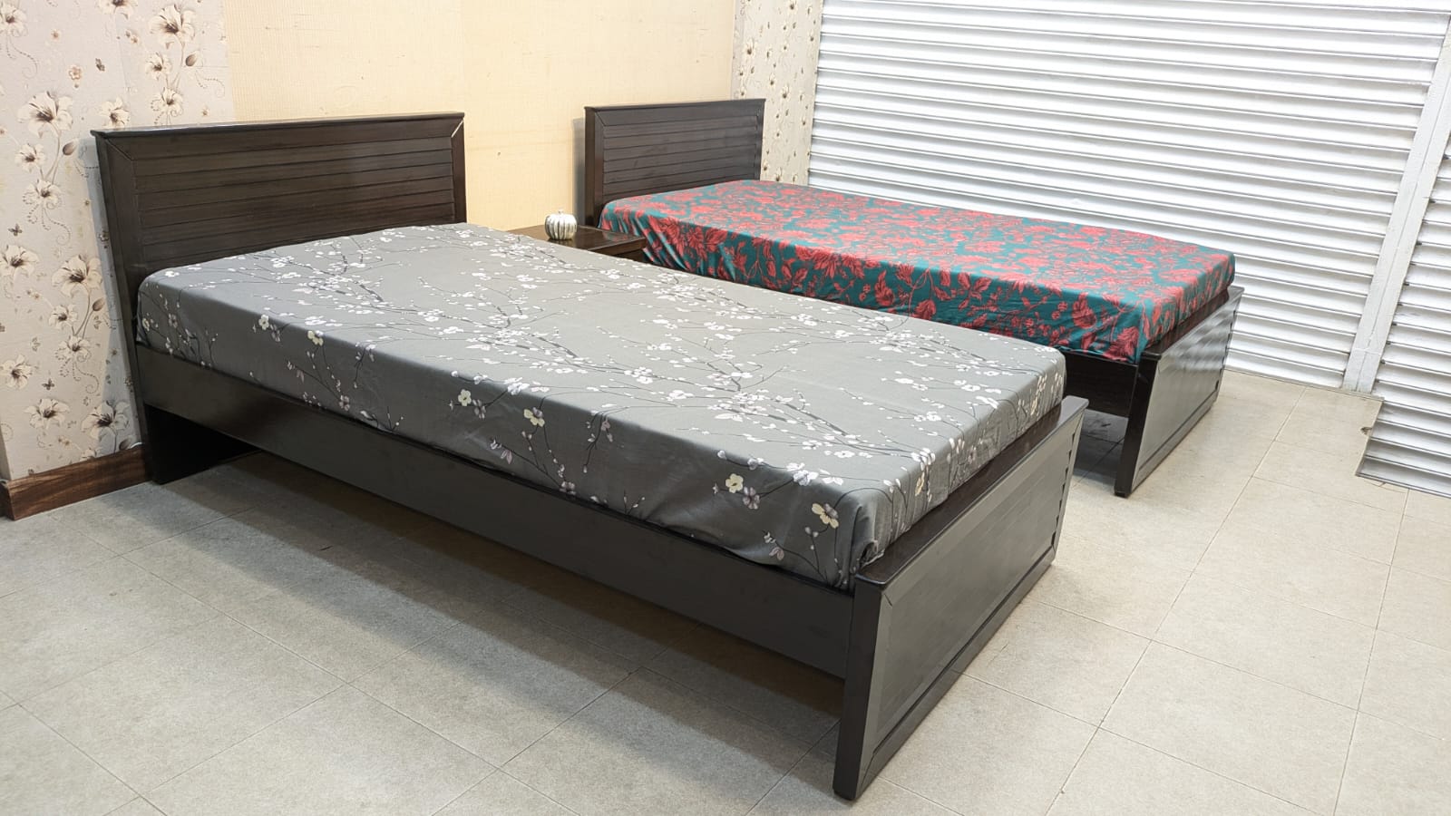 Pair of Single Beds with Dura Comfort Foam Mattresses