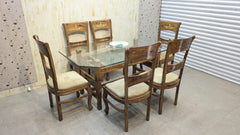 Solid Sheesham Wood 6 Seater Dining Table