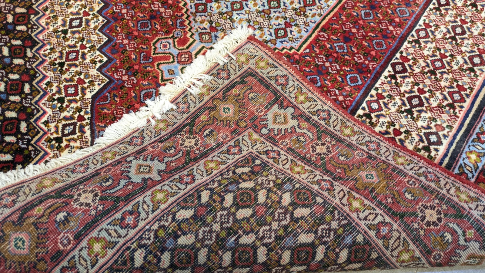 Vintage Persian Bidjar Hand Knotted Carpet