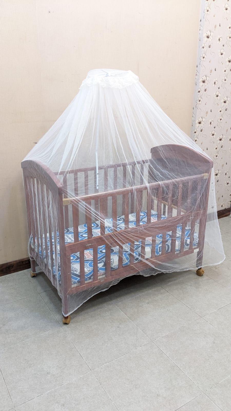 Imported Little Tinnies Baby Cot with Mattress