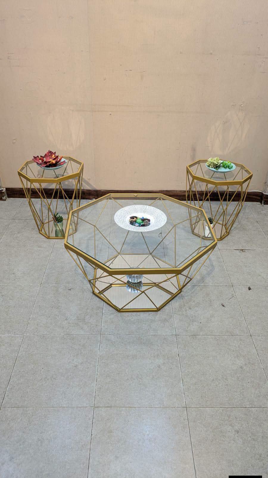 Brand New Unused Center Table with 2 Side Tables Set