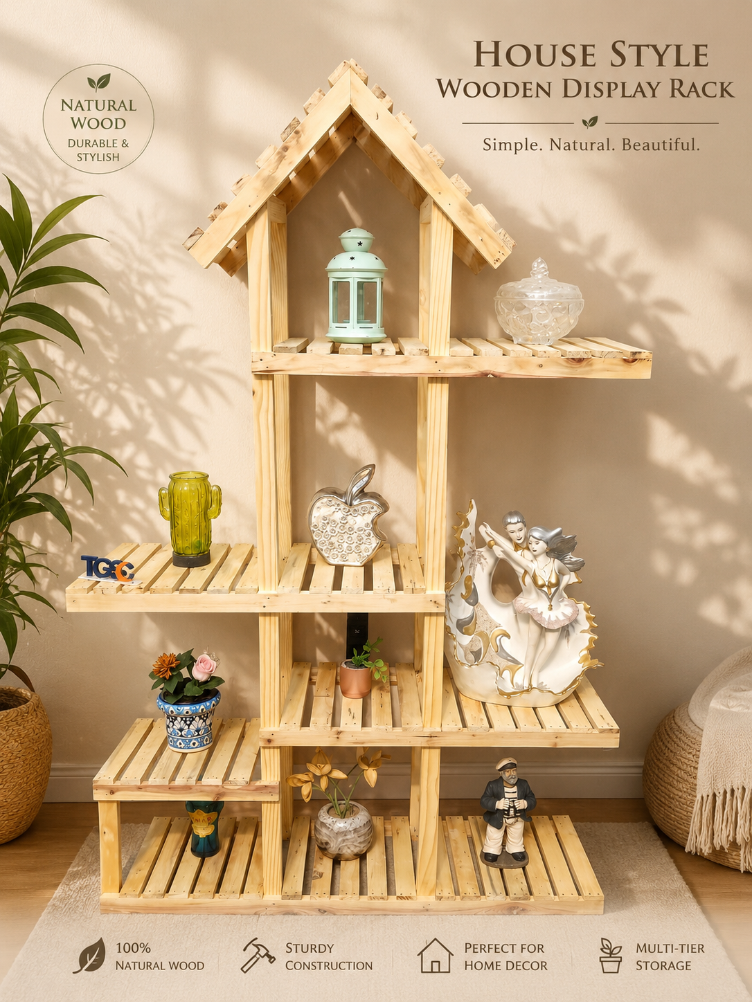 Brand New House Style Wooden Display Rack