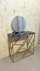 Console with Wall Mounted Mirror