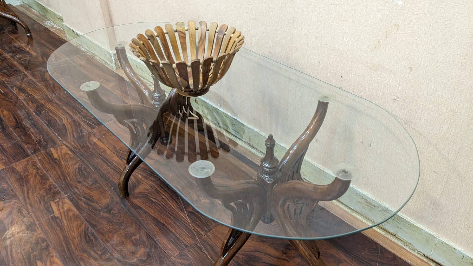 Pure Sheesham Wood Center & Side Tables Set