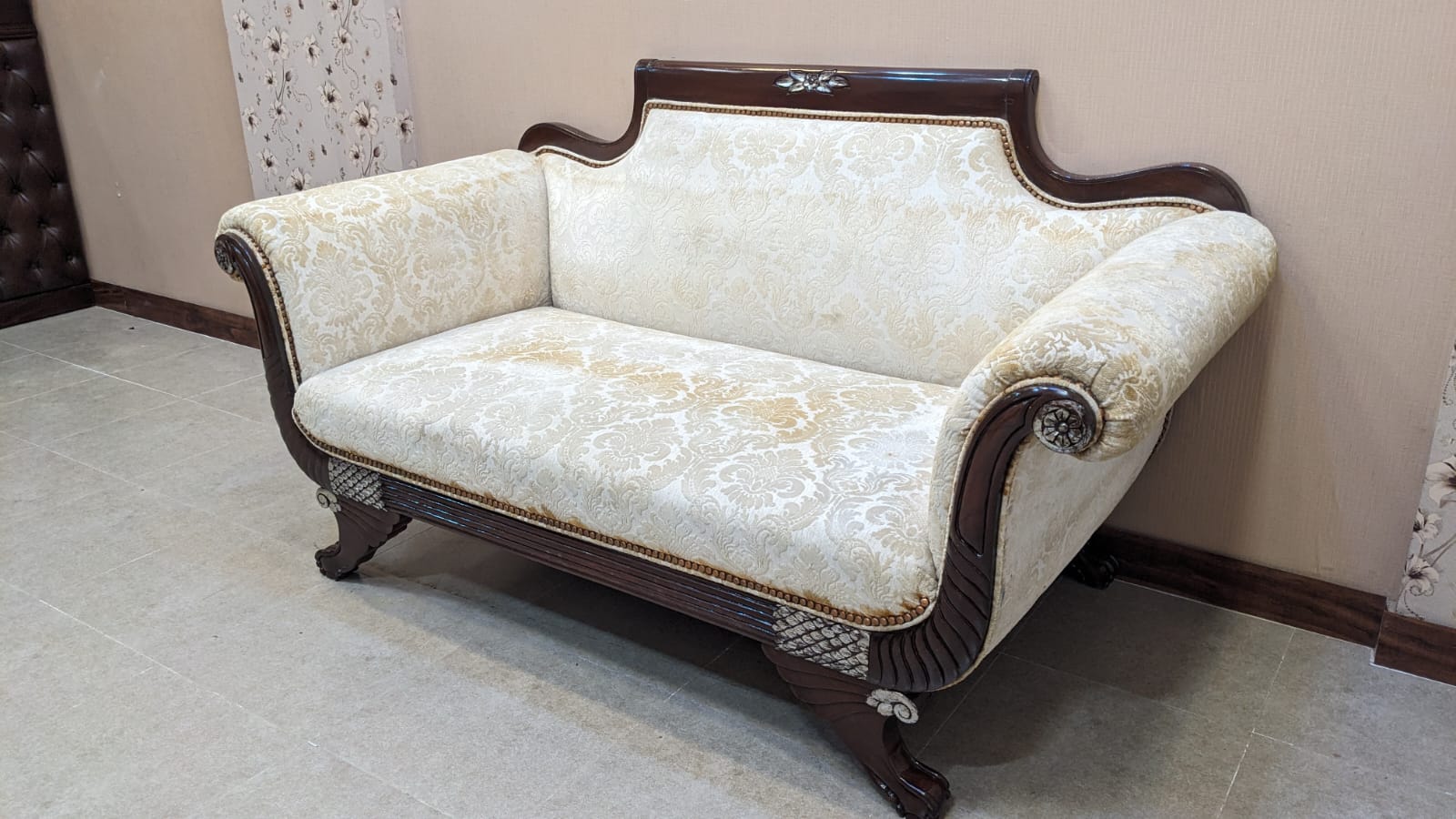 Solid Sheesham Wood 2 Seater Divan