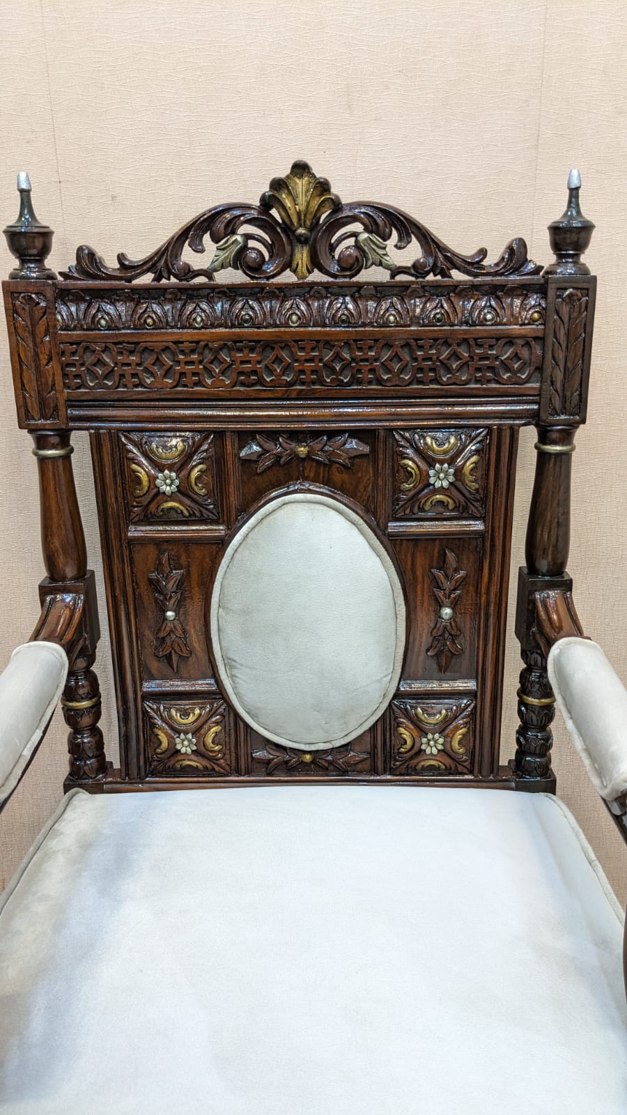 Solid Sheesham Wood 4 Seater Sofa Set