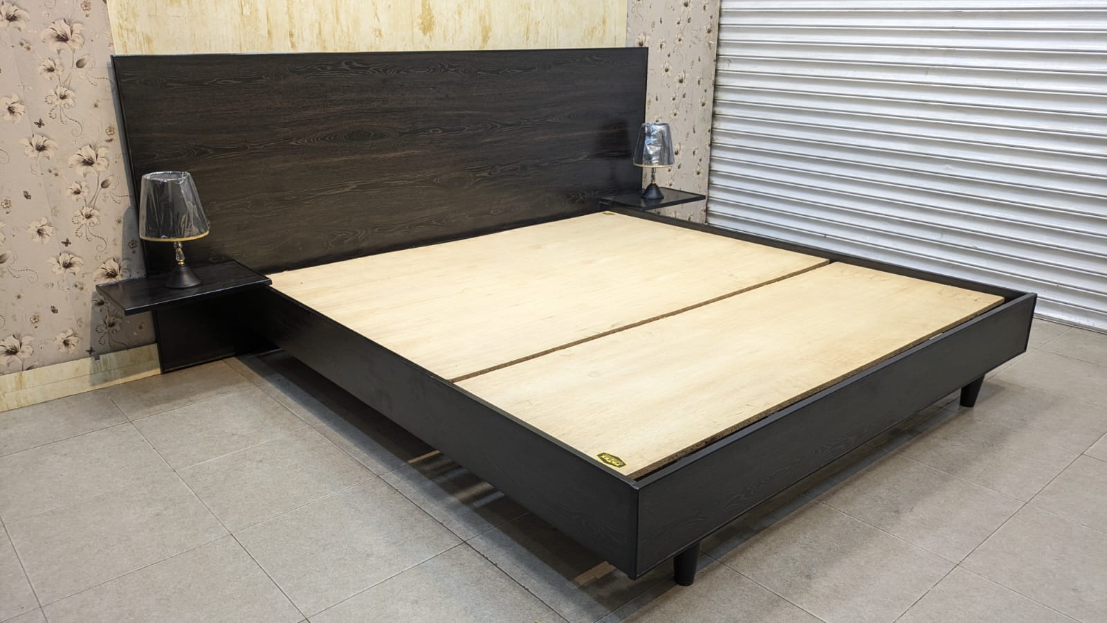 Habitt king Size Bed With Attached Side Table