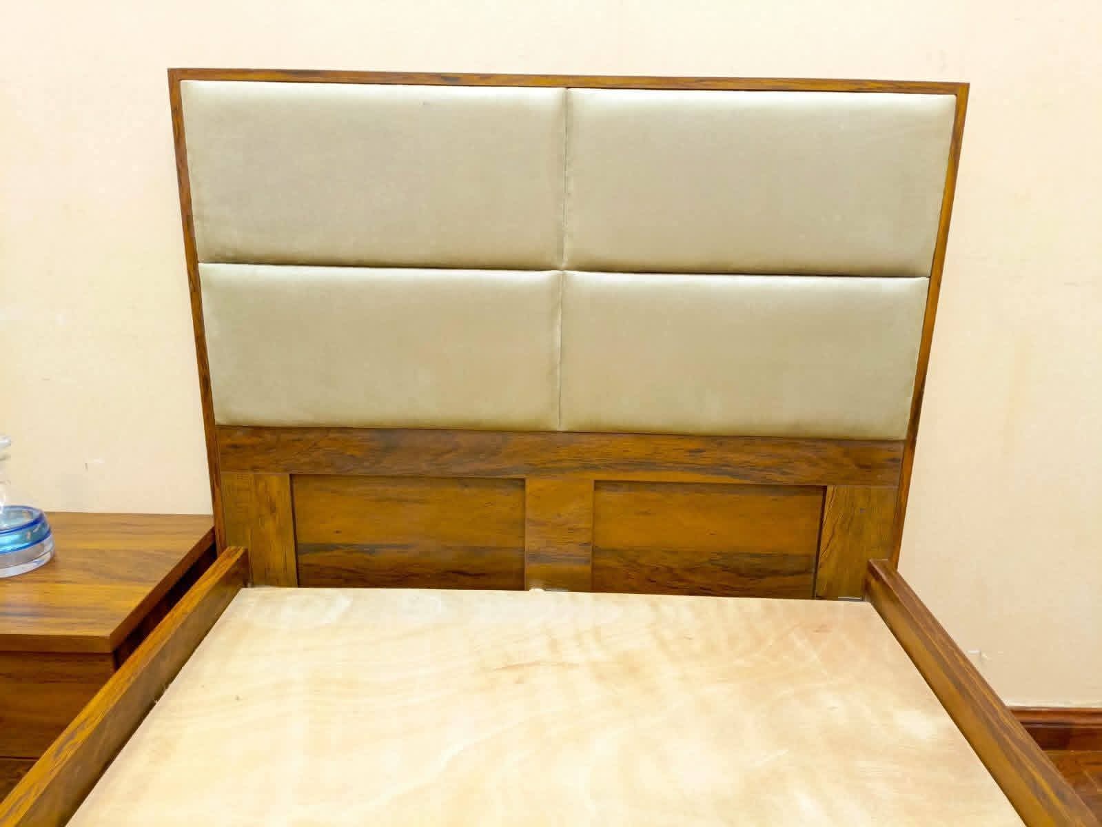 Panel Design Single Bed with 1 Side Table