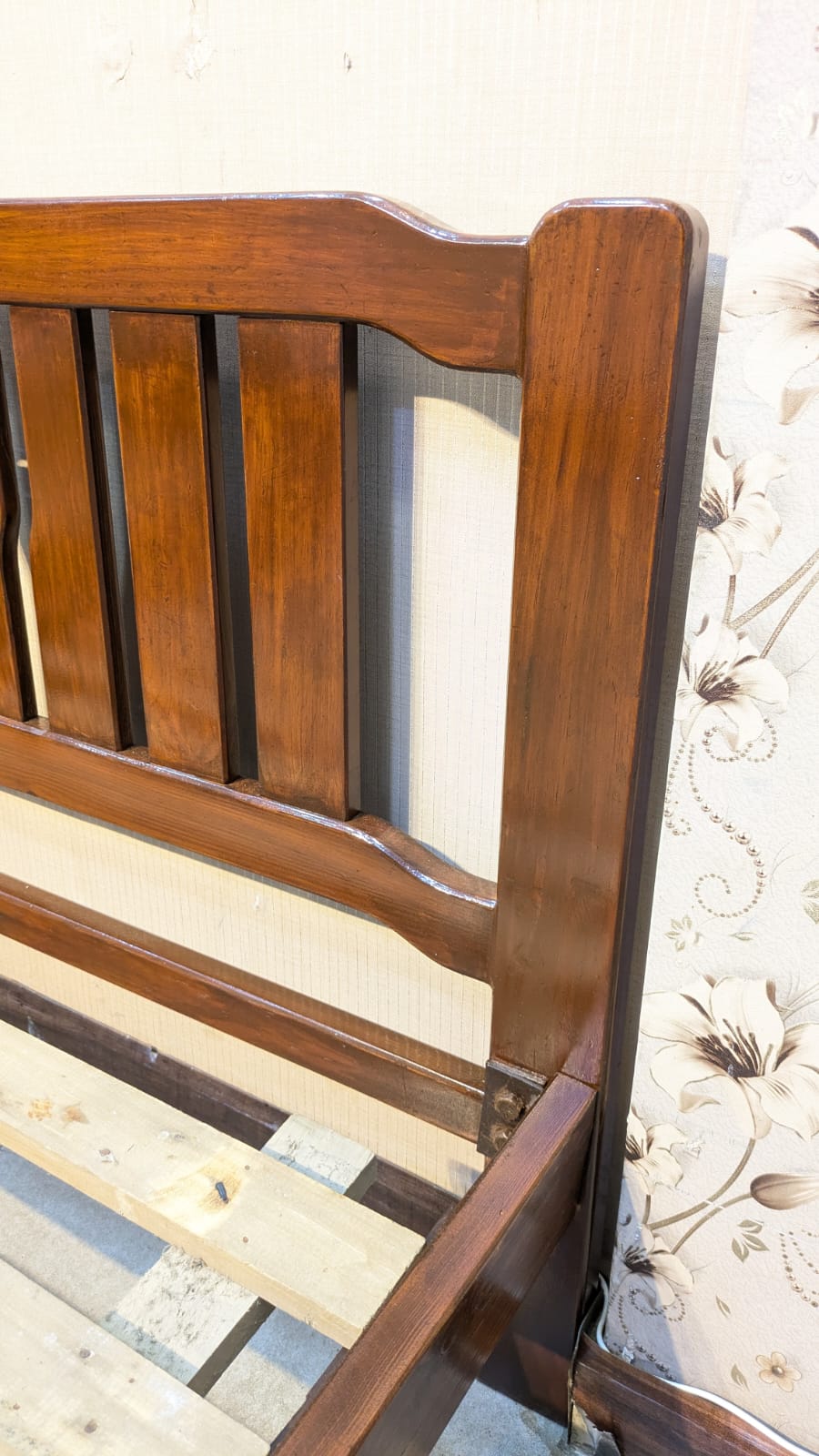 Solid Oak Wood Pair Of Single Beds