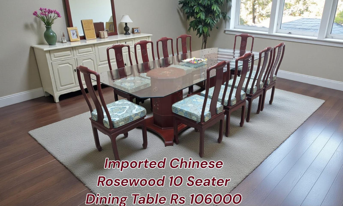 Antique Imported Chinese 10 Seater Dining Table