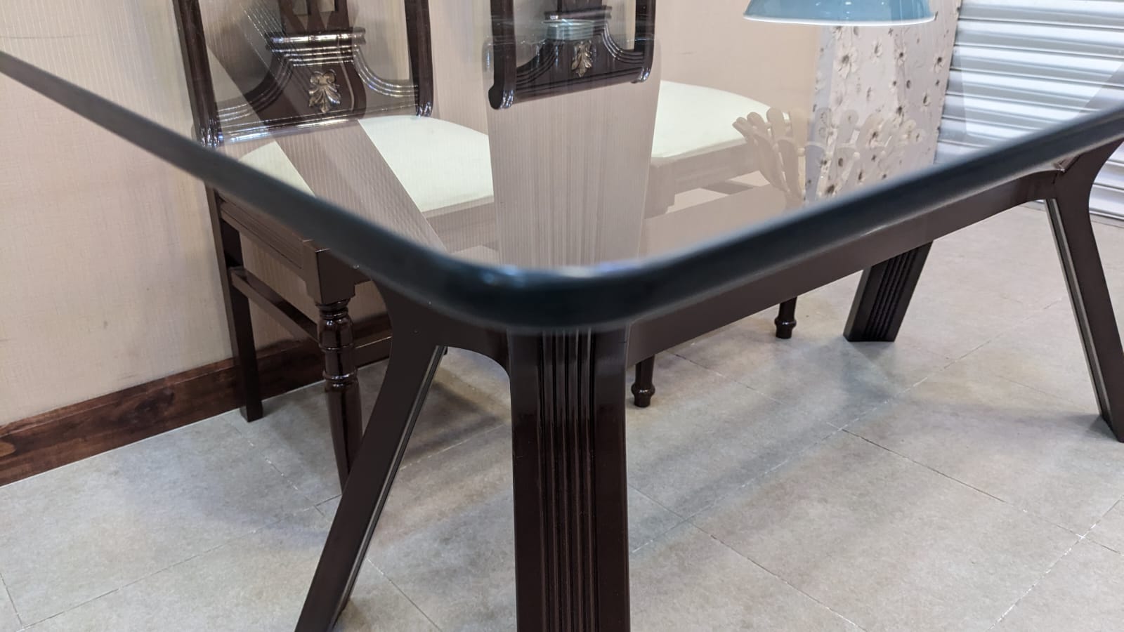 Solid Sheesham Wood 6 Seater Dining Table