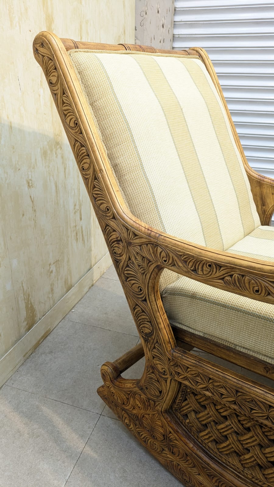 Solid Diyar Wood Rocking Chair