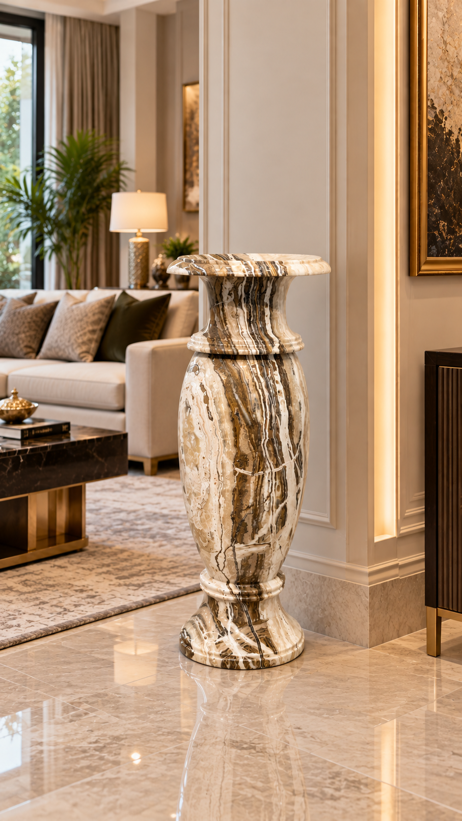 Onyx Marble Floor Vase