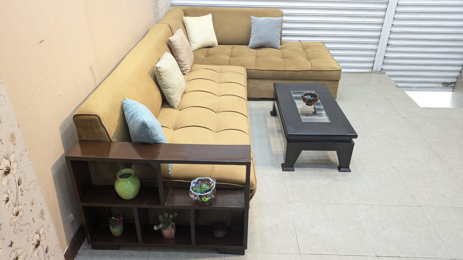 6 Seater L Shape Sofa Set