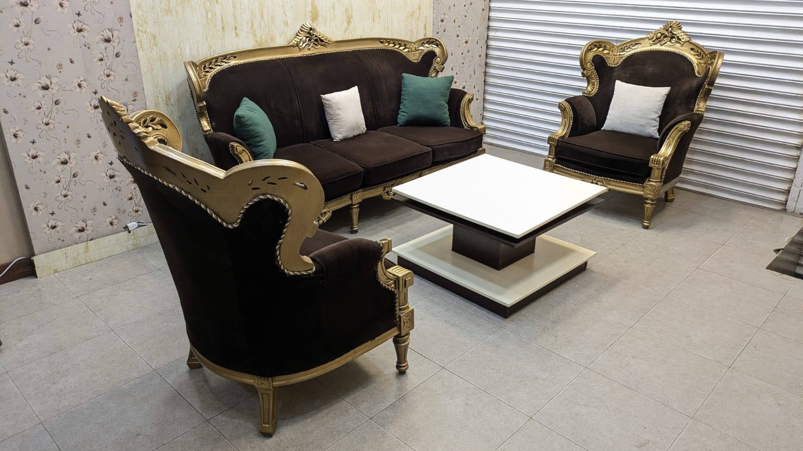 Solid Sheesham Wood Chinioti 5 Seater Sofa Set