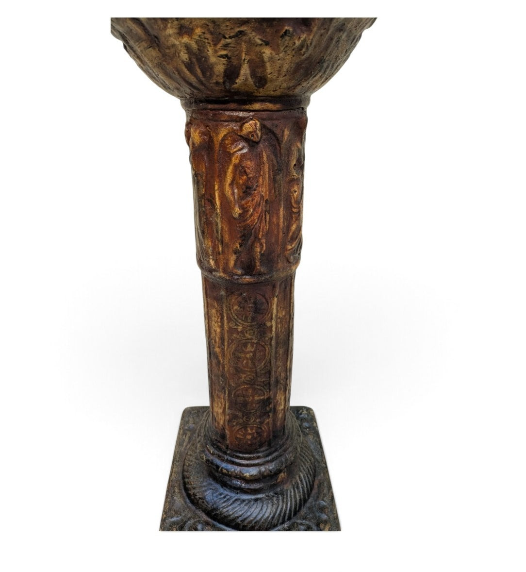 DECORATIVE PEDESTAL WITH VASE