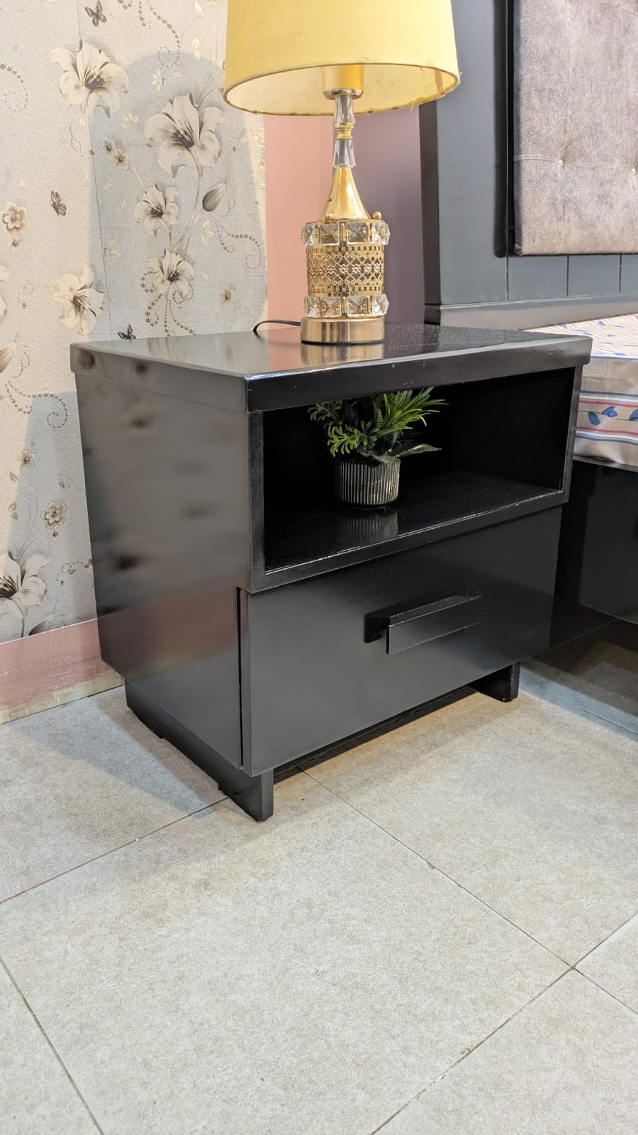Habitt King Size Bed With 2 Side Tables