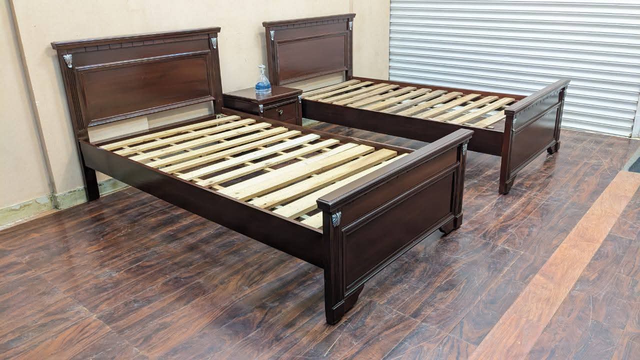 Pair Of Single Bed With Shared Side Table