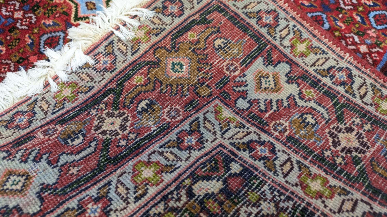 Vintage Persian Bidjar Hand Knotted Carpet
