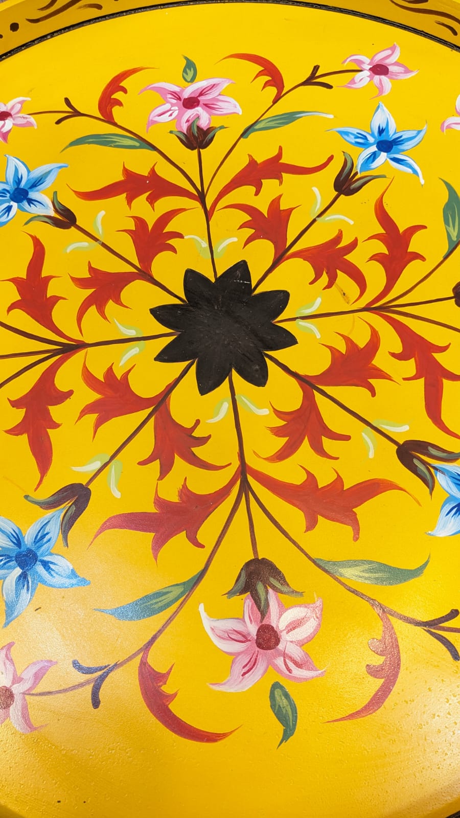 Hand Painted Foldable Corner Table