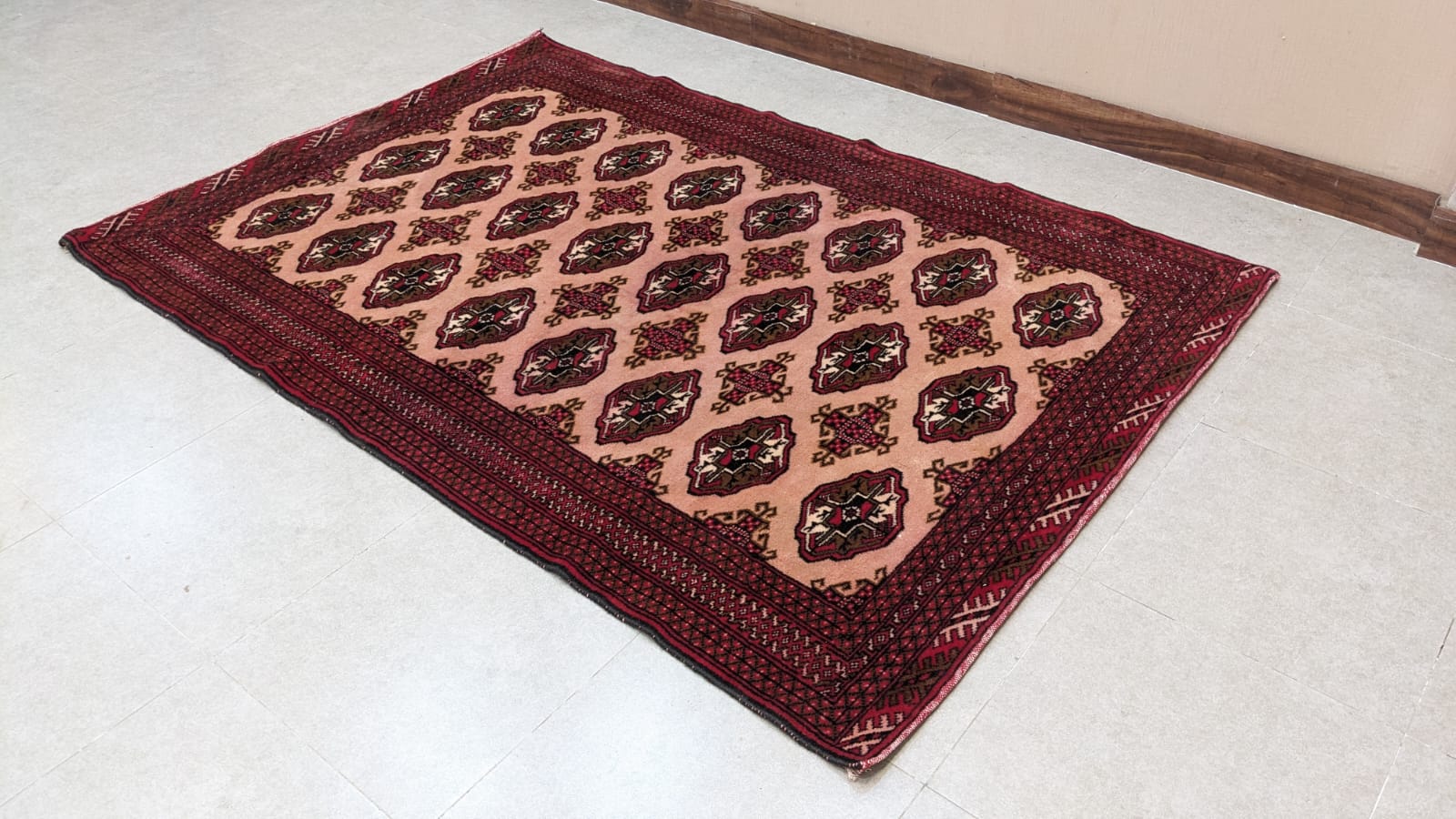 Antique Hand Knotted Persian Turkmen Rug