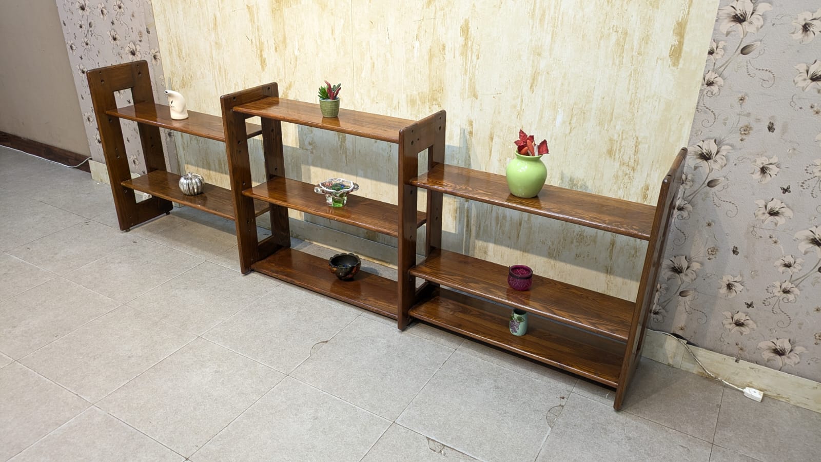 Imported 100% Solid Oak Wood Display Shelve