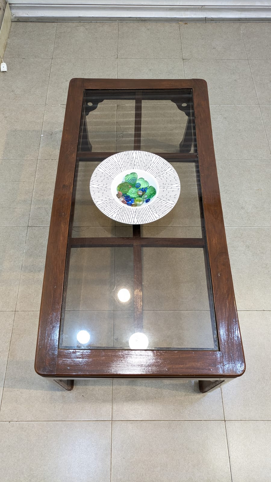 Solid Sheesham Wood Center Table Set
