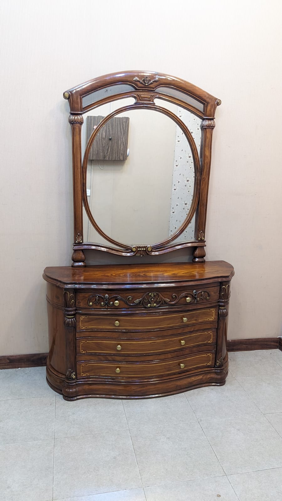 Solid Sheesham Wood King Size Bed Set