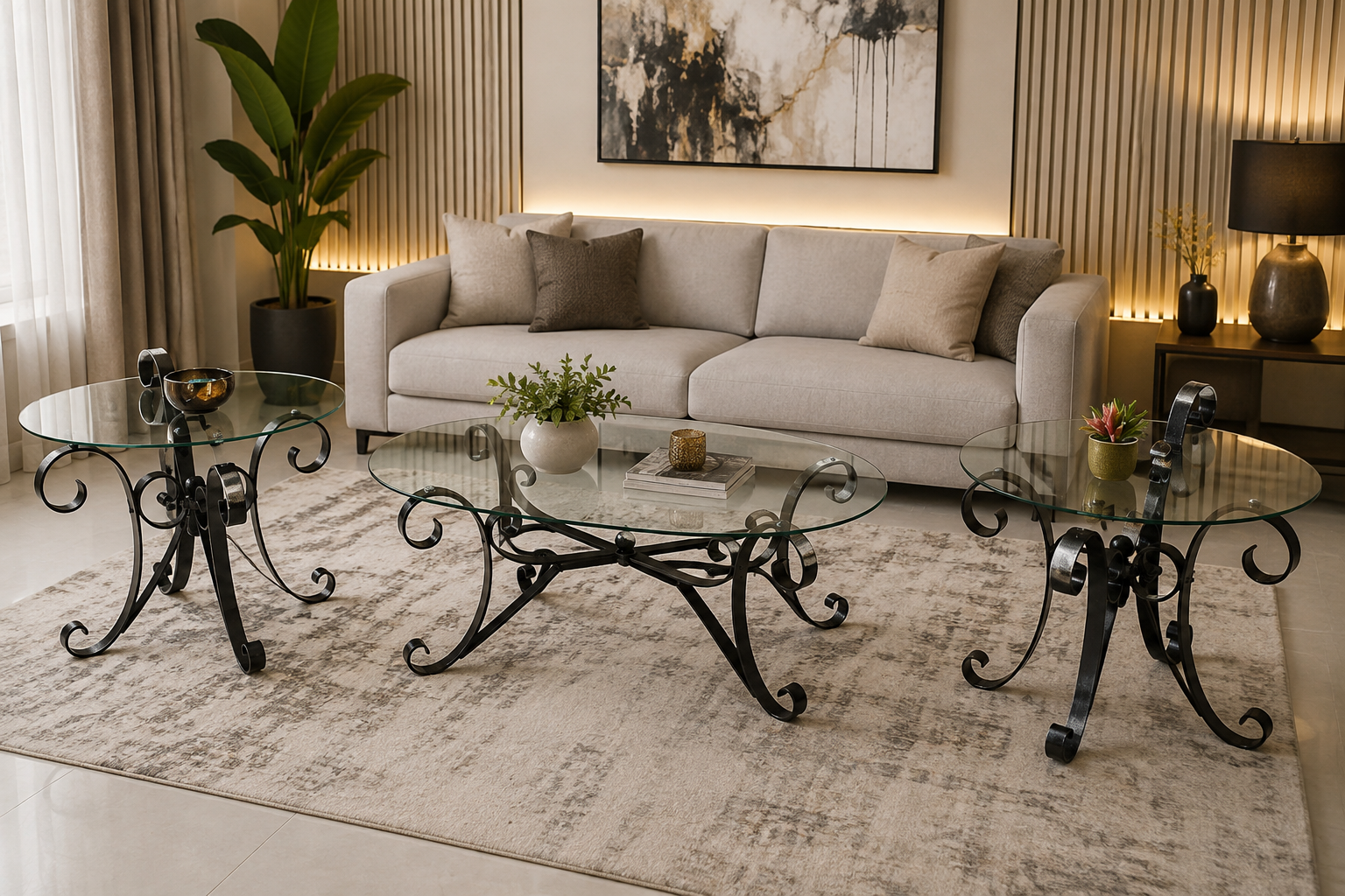 Center & Corner Table Set