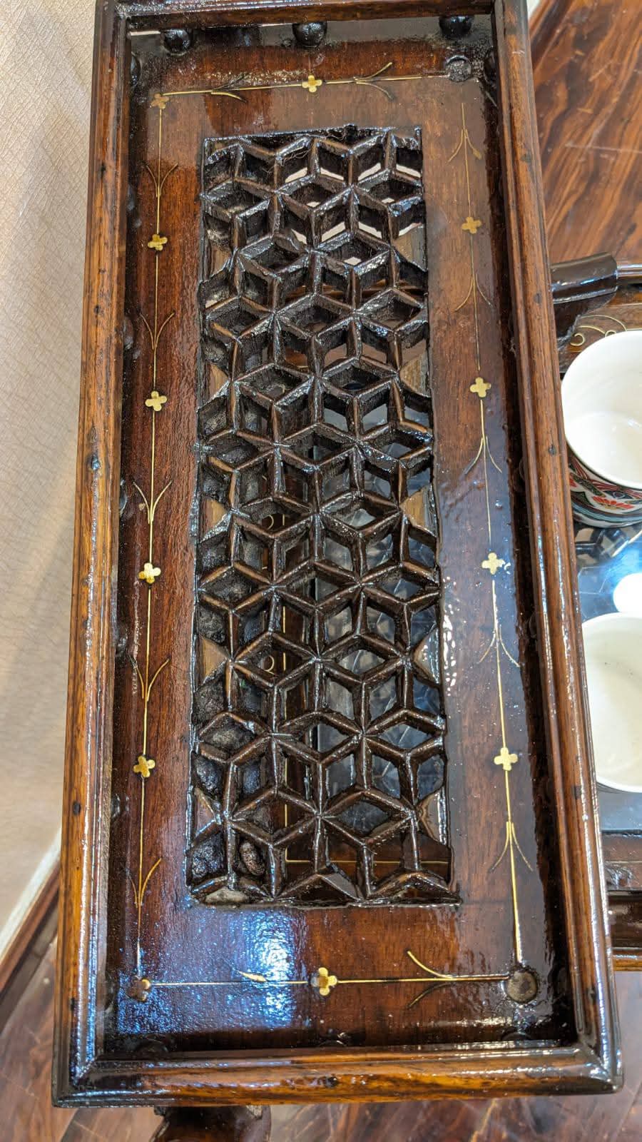 Solid Sheesham Wood Tea Trolley