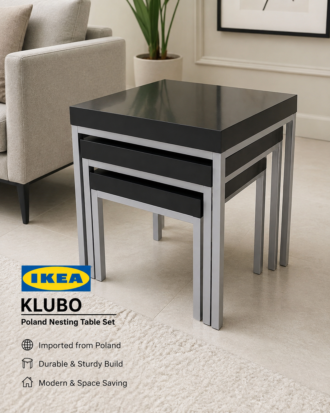 IKEA Klubo Poland Nesting Tables Set