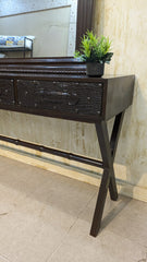 Console with Wall-Mounted Mirror