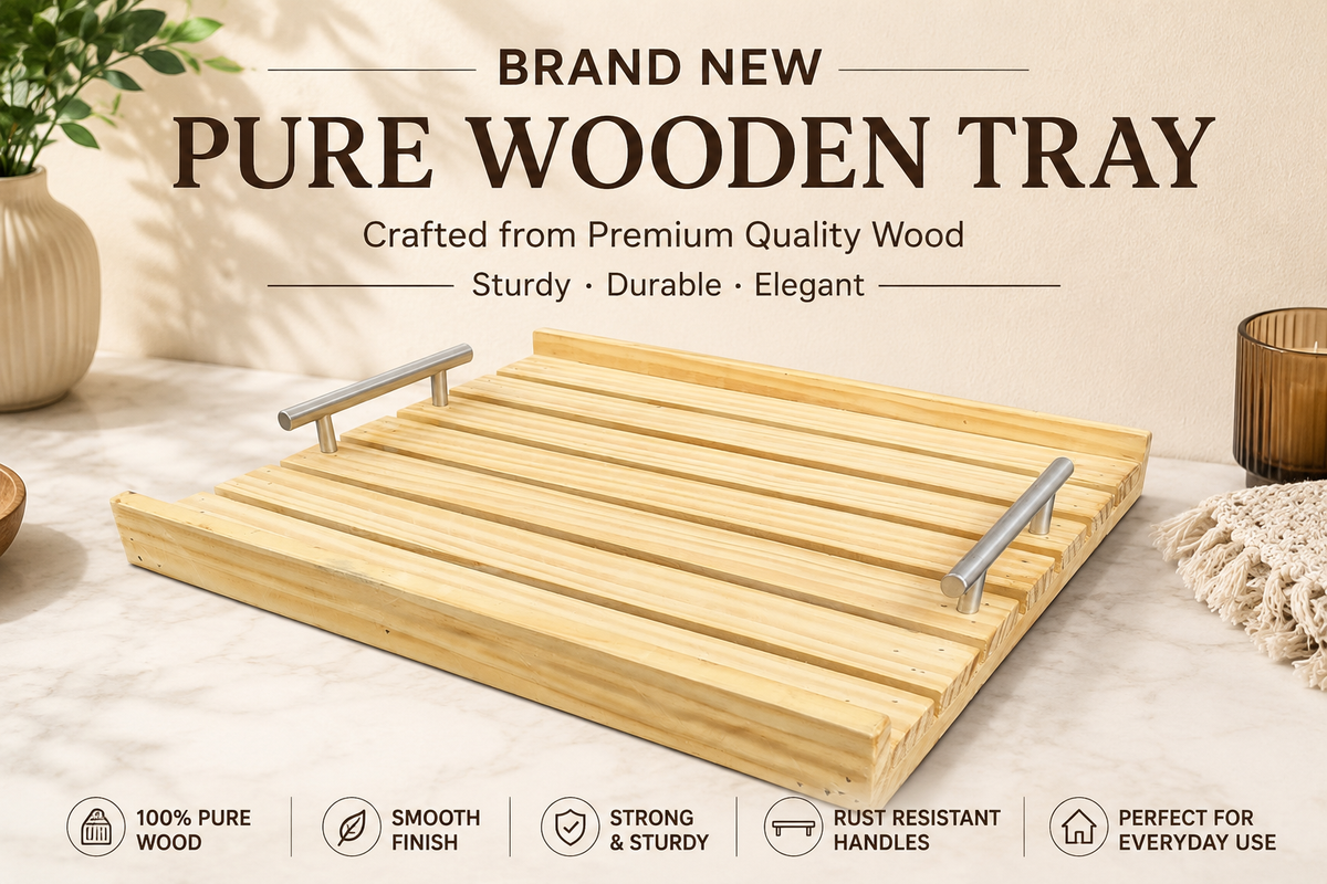 Brand New Pure Wooden Serving Tray